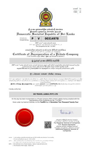 DO TRAVEL LANKA (PVT) LTD0001-00